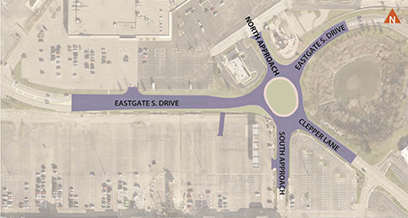 Eastgate South Drive Roundabout Map