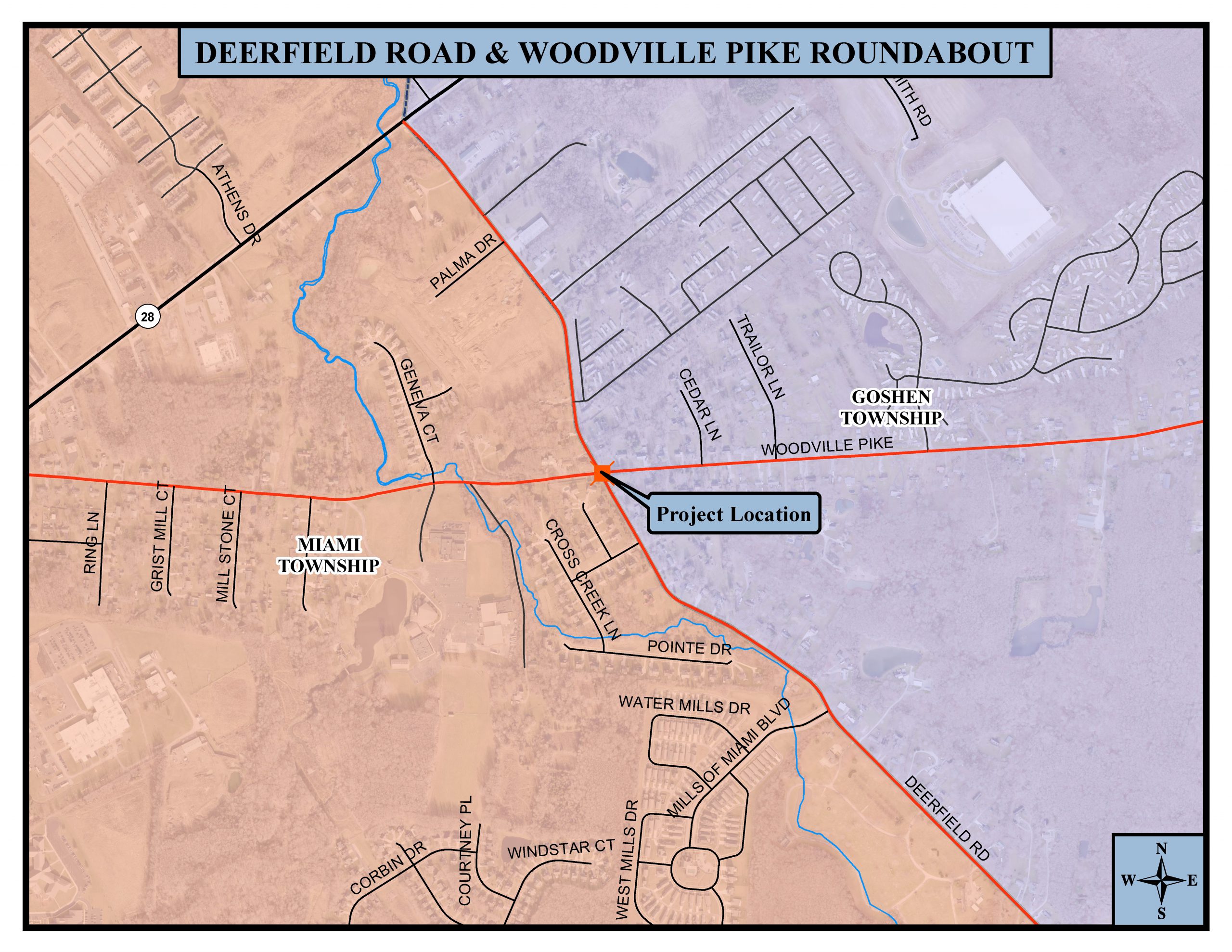 Deerfield Rd Woodville Pk RoundAbout